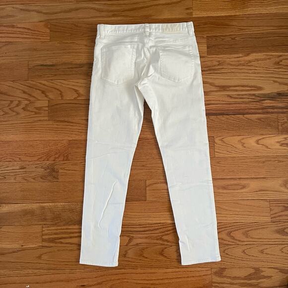 Club Monaco Mid Rise Skinny Jeans Womens 31x30 White Minimalist Coastal Classic - Picture 2 of 10